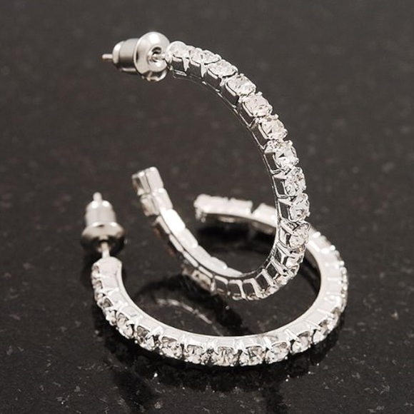 The Limited 2 Pair of Hoop Earrings Silver - Picture 3 of 6